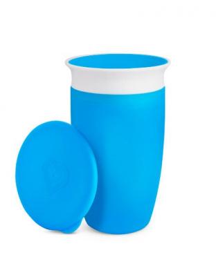 Поильник с крышкой MIRACLE 360° непроливайка голубой 296 мл – фото 2