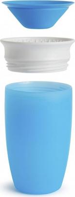 Поильник с крышкой MIRACLE 360° непроливайка голубой 296 мл – фото 4