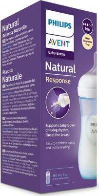 Бутылочка для кормления Natural Response SCY903/11, 1 мес+, 260 мл, с антиколиковым клапаном, розовая – фото 2