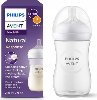 Бутылочка Natural Response SCY903/01 с антиколиковым клапаном 1 мес+, 260 мл – фото 7