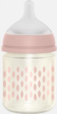 Детская стеклянная бутылочка с рождения 0+ розовый 120 мл