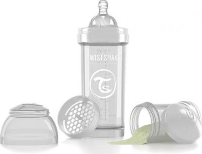 Антиколиковая бутылочка для кормления, цвет: белый (Diamond), 260 мл