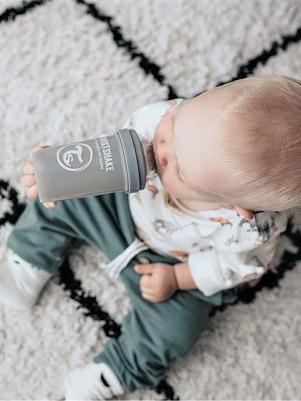 Антиколиковая бутылочка для кормления, цвет: пастельный синий, 180 мл – фото 4