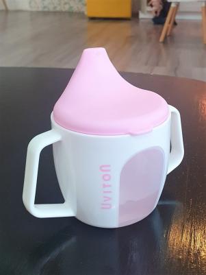 Поильник детский/ Чашка с крышкой /Кружка поильник/ Кружка с носиком, крышкой и ручками 180 мл /6 м+ мятный – фото 1
