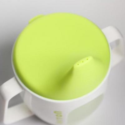 Поильник детский/ Чашка с крышкой /Кружка поильник/ Кружка с носиком, крышкой и ручками 180 мл /6 м+ мятный – фото 17