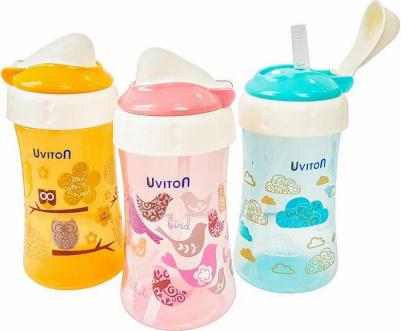 Поильник, с трубочкой и крышечкой, голубой, 360 мл – фото 3