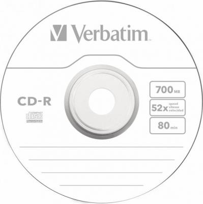 Оптический диск CD-R 700МБ 52x, 10шт., slim case [43415] – фото 1