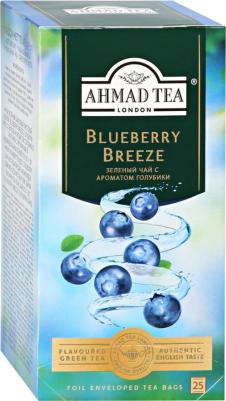 Blueberry Breeze зеленый чай в пакетиках, 25 шт