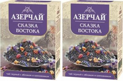 Чай черный байховый с яблоком и шиповником Сказка востока листовой 90 г