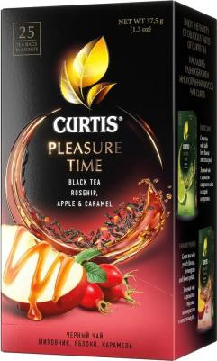 Чай черный в пакетиках Pleasure Time 25 шт., c шиповником, яблоком и карамелью