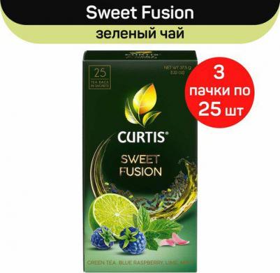 Чай зеленый Sweet Fusion c лаймом синей малиной и мятой, 25 пакетиков
