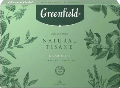 Чай ассорти NATURAL TISANE 6 видов пакетированный, яблоко, корица, 56 г, 30 пак