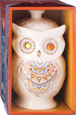 Чай листовой черный "Подарок Цейлона", в Чай листовойнице "Сова микс", 100 г