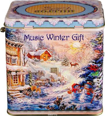 Чай листовой "Шкатулка Музыкальный зимний подарок Королевское золото Снеговики", черный, 100 г – фото 2