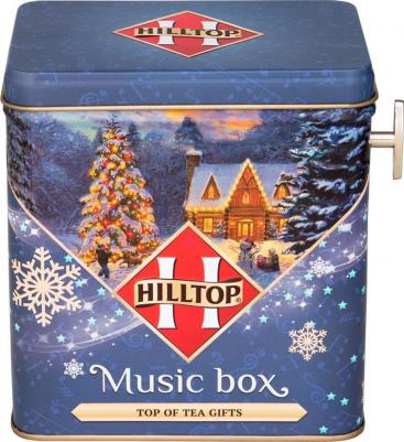 Чай листовой "Шкатулка Музыкальный зимний подарок Королевское золото Снеговики", черный, 100 г – фото 3