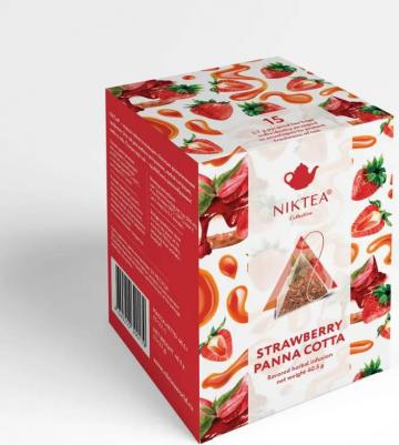 Чай травяной клубничная Панна-Котта в пакетиках 2,7 г x 15 шт – фото 1