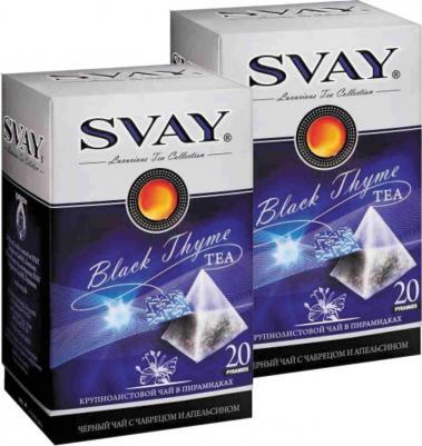 Чай Black Thyme черный с чабрецом 20 пакетиков – фото 5