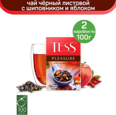 Чай черный Pleasure черный с шиповником и яблоком 100 г – фото 4