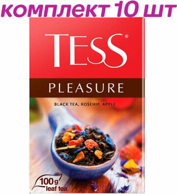 Чай черный Pleasure черный с шиповником и яблоком 100 г – фото 12