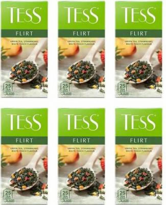 Чай Flirt зеленый с клубникой 25 пакетиков – фото 1