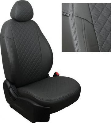 Чехлы для Чери Тигго 4, Про / Премиум авточехлы на сиденья Chery Tiggo 4, Pro, черный с темно-серой вставкой – фото 1