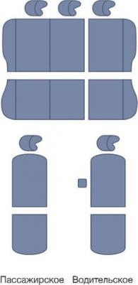 Чехлы на Фольксваген Поло 5 седан спинка раздельная для сиденья авто, Пилот, Экокожа ромб, Черный с темно-бежевой вставкой – фото 2