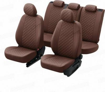 Чехлы на Nissan Almera G15 задняя спинка 40/60 2013-2019. Чехлы для Ниссан Альмера g15, для комплектации где задняя спинка из двух частей 1000000215564 – фото 4