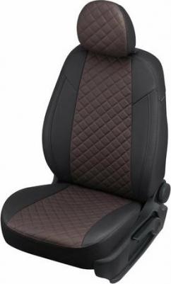 Комплект чехлов Ромб Haval M6 II с 21г. Черный + Шоколад – фото 5