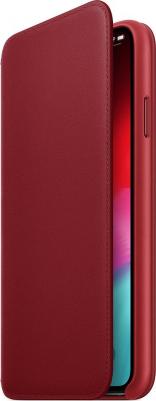 Чехол-книжка Leather Folio для iPhone XS Max, кожа, (PRODUCT)RED – фото 1