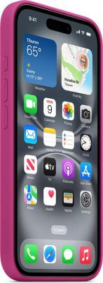 Чехол-крышка Silicone Case c MagSafe для iPhone 16, силикон, Fuchsia – фото 1