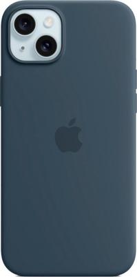 Чехол-крышка Silicone Case with MagSafe для Apple iPhone 15 Plus, силикон, синий