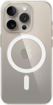 Чехол Magsafe для iPhone 15 Pro, прозрачный (MT223)