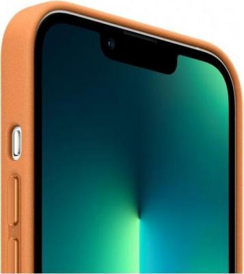 Кожаный чехол MagSafe для iPhone 13 Pro, "золотистая охра" – фото 3