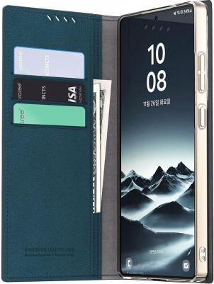 Чехол Mustang Diary для Galaxy для Galaxy S25 Ultra кожа синий – фото 2