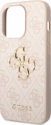 Чехол Guess PU 4G Big metal logo Hard для iPhone 14 Pro, цвет Розовый – фото 1