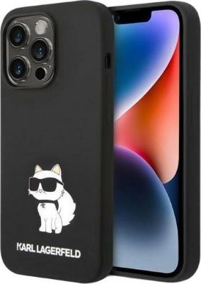 Чехол Karl Lagerfeld Liquid silicone NFT Choupette Hard для iPhone 14 Pro, цвет Черный
