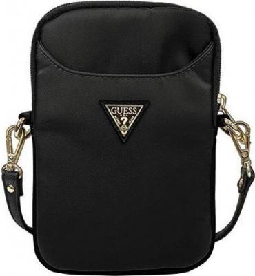Сумка Guess Nylon Phone bag with Triangle metal logo для телефонов до 8, Черный