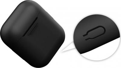 Чехол силиконовый для наушников Apple AirPods Черный арт.47005 – фото 5