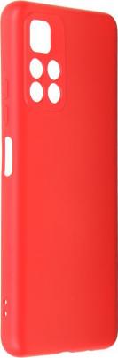 Чехол для Poco M4 Pro (5G) c микрофиброй Silicone Red poOriginal-05 – фото 1