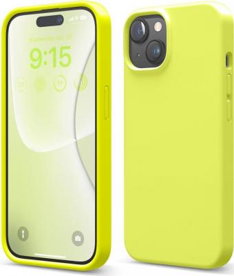 Чехол для iPhone 15 Plus Soft silicone Neon Yellow