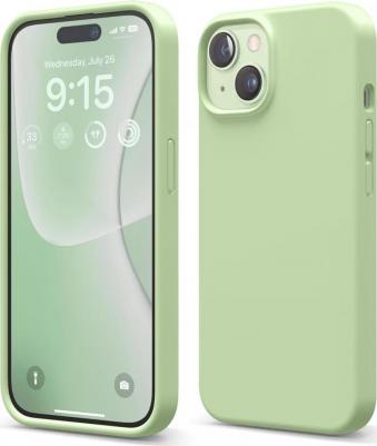 Чехол для iPhone 15 Plus Soft silicone Pastel Green