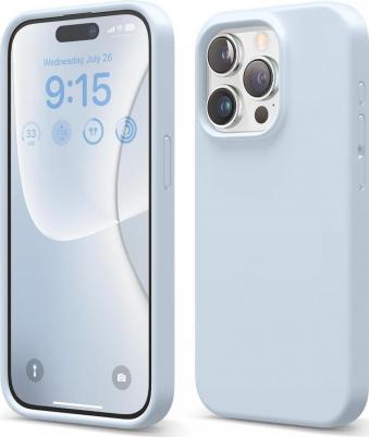 Чехол для iPhone 15 Pro Max Soft silicone Light Blue