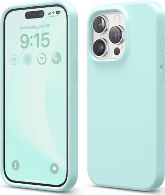 Чехол для iPhone 15 Pro Soft silicone Aqua Sky