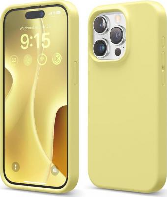 Чехол для iPhone 15 Pro Soft silicone Yellow