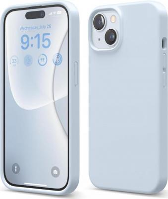 Чехол для iPhone 15 Soft silicone Light Blue