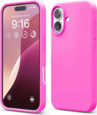 Чехол для iPhone 16 силиконовый Liquid silicone с Soft touch, красный