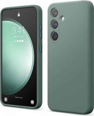 Чехол для Samsung Galaxy S24 силиконовый с покрытием Soft-touch зеленый