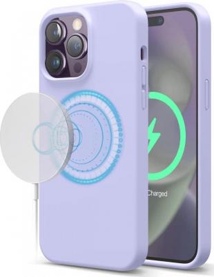 Чехол MagSafe Soft Silicone Case для iPhone 14 Pro фиолетовый (Purple)