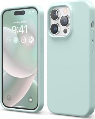 Чехол Soft Silicone Case для iPhone 14 Pro Max мятный (Mint)