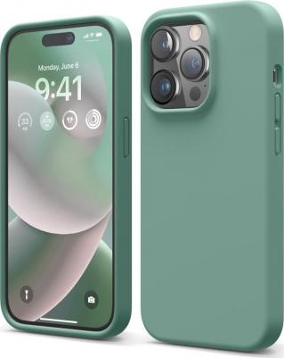 Чехол Soft Silicone Case для iPhone 14 Pro Max полуночный зелёный